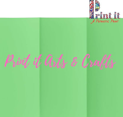 PrintIt Colors Multipurpose Paper, 20 lbs., 8.5" x 11", 500 Sheets/Ream – Premium Colored Copy Paper for Printing, School, and Office Use (Green)