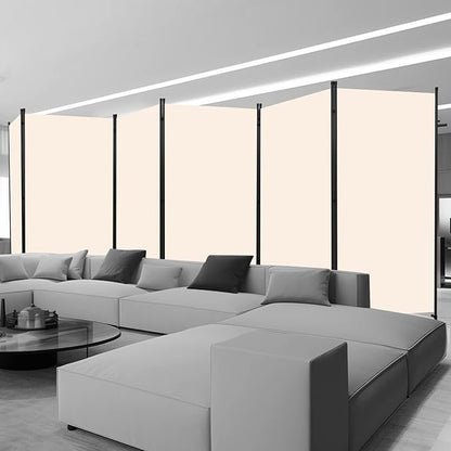 Room Divider 6FT Folding Privacy Screens, 6 Panel Partition Room Dividers w/Freestanding Design, Portable Wall Divider for Room Separtation, Fabric Screen Panel for Home Office Bedroom Dorm