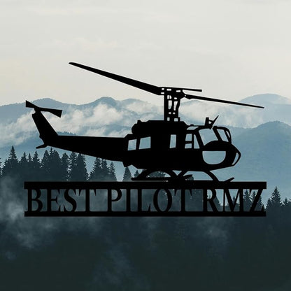 Personalized Metal Airplane Wall Art, Airplane Name Sign, Customized Pilot Name Sign, Airplane Hangar Sign Decor, Aviation Home Office Decor, Large Outdoor Decor, Pilot Gifts, Aircraft Lovers Gift