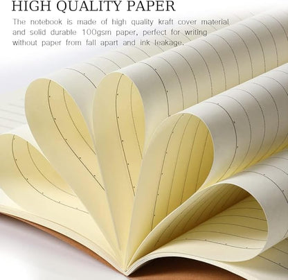90pack Bulk A5 Journal Notebook, Kraft Cover 80 Pages Lined Paper Journal for Traveler, Notes, Memo - Bulk Journals Sewn Brown Notebook for School Supplies, Office Supplie (line 80pages, 90pack)