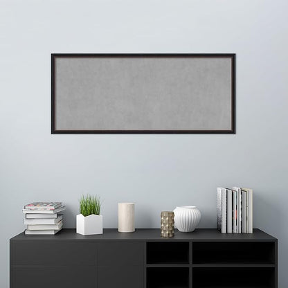 Amanti Art Black Framed Magnetic Board 22x50 Oversize Vision Board for use with Magnets, 100% Metal Sheet to Display Items as Office Decor or for Home Organization in mudroom, Kitchen or Kids Room