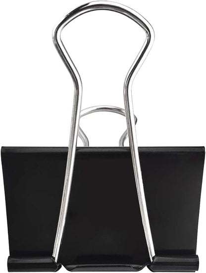 DSTELIN Extra Large Binder Clips 2.4-Inch (12 Pack), Big Paper Clamps for Office Supplies, Black