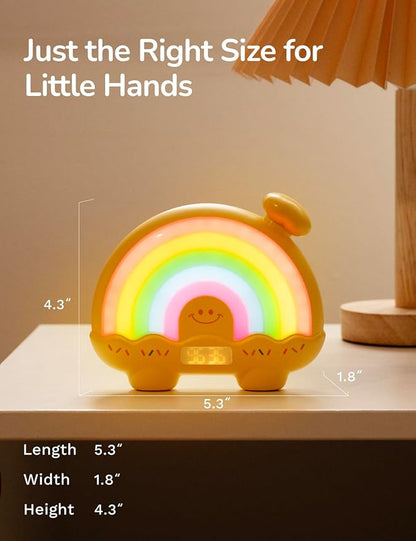 Timer Pal Rainbow Timer for Kids, Visual Timer for Kids with Night Light, Color-Changing Magnetic Visual Timer for Classroom/Calming Corner/Home (Yellow)