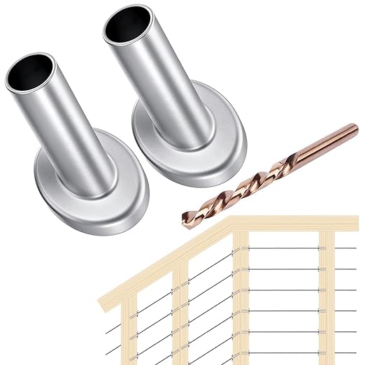 [Patent]CKE 40 PCS 30 Degree Angle Cable Railing Corner Protector Sleeve for 5/32", 3/16" Wire Rope Deck Cable Railing, T316 Marine Grade Stainless Steel Beveled Protective Sleeves for Wood Post, CR30