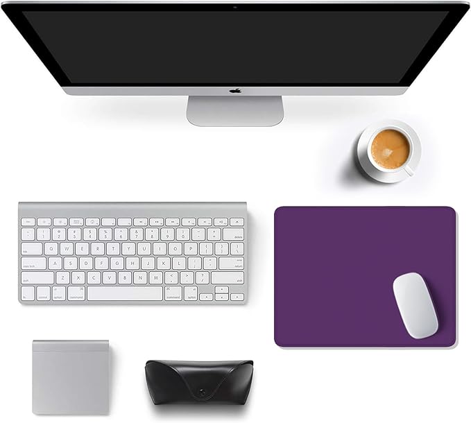 Auhoahsil Mouse Pad, 12 x 10 Inch Square Mousepad, 3mm Thick Rubber Mouse Mat with Pretty Design, Premium-Textured Non-Slip for Gaming Work Office Wireless Mouse Men Women, Dark Purple