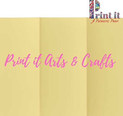 PrintIt Colors Multipurpose Paper, 20 lbs., 8.5" x 11", 500 Sheets/Ream – Premium Colored Copy Paper for Printing, School, and Office Use (Buff)