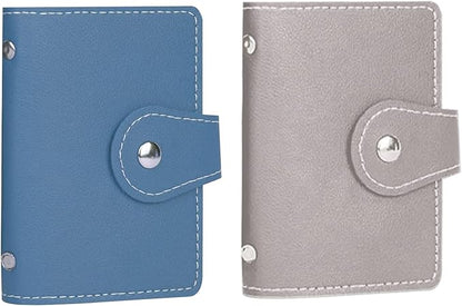 PRIVILLA 2 Pcs Credit Card Holder and business card holder，Sd Card Holder Each Has 26 Card Organizers, 2024 New Credit Card Holders book for Men and Women.