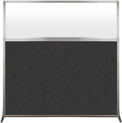 Versare Hush Screen Portable Room Divider | Workstation Wall Divider | Freestanding Privacy Hush Panels | Frosted Windows | Fabric Office Divider Screen | Great for Room Separation