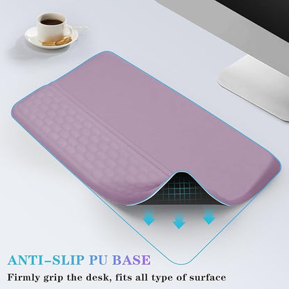 Computer Keyboard Stand with Wrist Rest, Ergonomic Tilted Keyboard Holder - Keyboard Riser with Wrist Pad - Keyboard Tray Support for Office Home - Purple