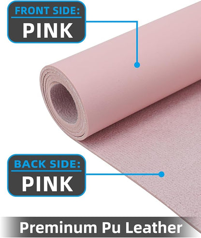 Non-Slip Desk mat,PULeather Desk Pad Protector, Office Desk Mat, Large Mouse Pad,Desk Blotter, Laptop Desk Pad, Waterproof Desk Writing Pad for Office and Home (Rose Pink, 35.4" x 17")
