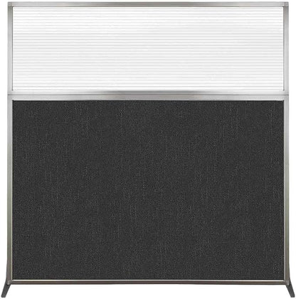 Versare Hush Screen Portable Room Divider | Workstation Wall Divider | Freestanding Privacy Hush Panels | Clear Fluted Windows | Fabric Office Divider Screen | Great for Room Separation