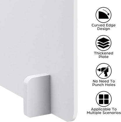 STOBOK Anti-Droplet Partition Board 15.7X11.8 Inch Desktop Spray Proof Guard for Dining Table Office Desk Divider Panel with Rounded Edges for