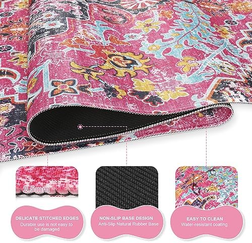 iLeadon Boho Desk Mat Set,Large Mouse Pad and Keyboard Wrist Rest