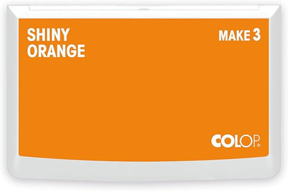 COLOP Make Series, Ink Stamp Pads, with Non-Toxic Premium Ink, Water-Based Acid-Free (Shiny Orange, Make 3-3-1/2" x 6-1/4")