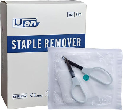 Skin Staple Removal Kit, Includes Staple Remover and Gauze Sponge, Steriled, Ideal for Hospitals and Clinics (8)