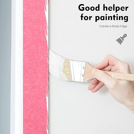 KIWIHUB Pink Painter's Tape,1" x 60 Yards - 14 Day Easy Removal Decorative Masking Tape for Painting,Labeling,DIY Crafting,Decoration and School Projects