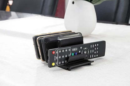 UDOLI Adjustable Universal Multi Device Organizer Dock Stand Holder, Tablet Cell Phone Desktop Stand for iPhone Samsung Galaxy Google Nexus Kindle (Black)- No Charging Port