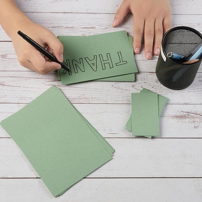50 Sheets Blank Cardstock Paper 250 GSM Thick Heavy Cards Stock for DIY Art Projects, Card Making, Postcards, Greeting Cards, Birthday Party, Wedding Invitation (Sage-Green, 4x6 inches)
