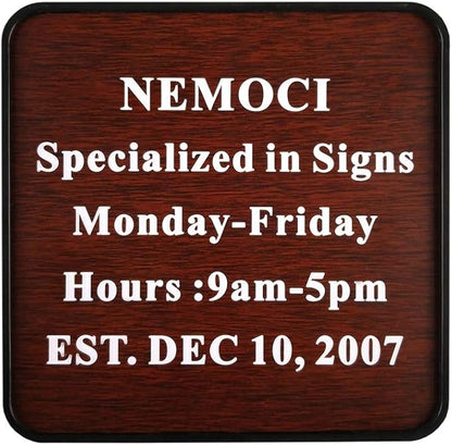 Custom Engraved Door Suite Wall Sign | Office Sign | Personalized Wall Plaque | Business Doctor Law Firm Home Office Cafe Shop | Up to 5 Text Lines | Adhesive Backed or Simple Keyhole Mounti (8" x 8")