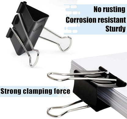 Extra Large Binder Clips 2.4 Inch(48 Pack), Upgrade Large Binding Clips Jumbo Paper Clips, Heavy Duty Big Clamps for Office and Home Supplies, Black | Heavy Duty Big Clamps for Office and Home Supplies, Black