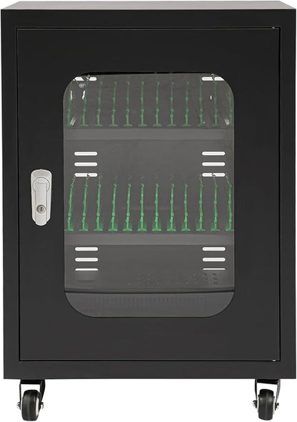Rechargeable Mobile Phone Charging Cabinet,30 Slots Cell Phones Charging Station Portable Cellphone Charging Cart with Combination Lock, for Students and Employees, Tourists (30Slots)