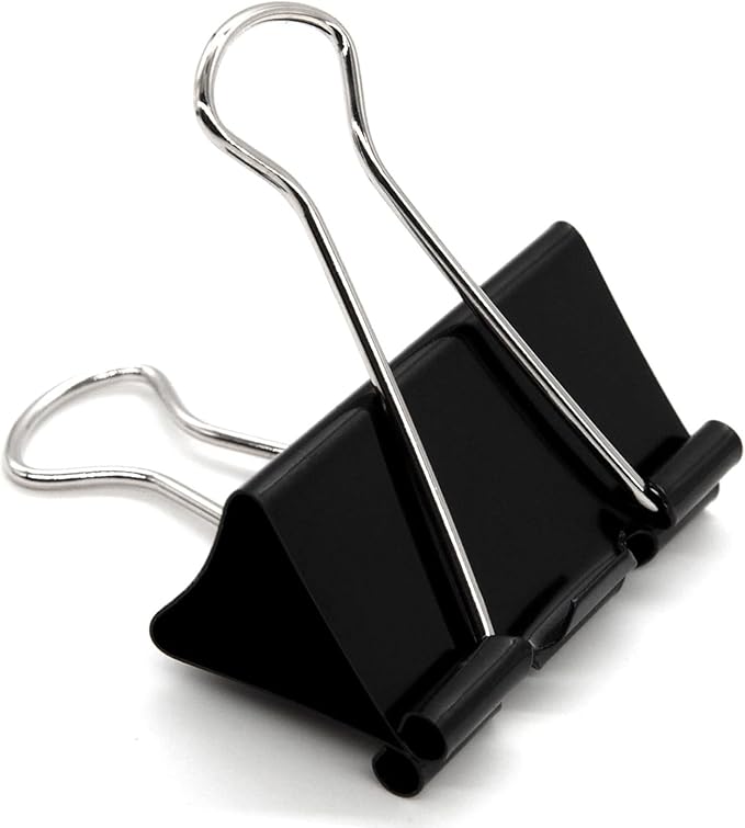 Extra Large Binder Clips 2.4 Inch (60 Pack), Large Binder Clips Big Paper Clips Clamps for Office and Home Supplies, Black
