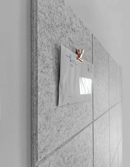 DECORITA Large Cork Board Alternative | Cork Boards Cork Tiles for Walls | Aesthetic Felt Bulletin Board Pin Board for Office, Home & Classroom | Felt Wall Tiles (12-Pack) | Marble