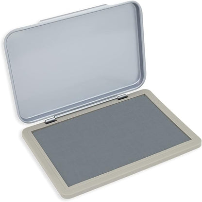 Metal Case Stamp Pad Medium Size, Gray Color - Size: 3" x 4" - Choose from 15 Ink Colors