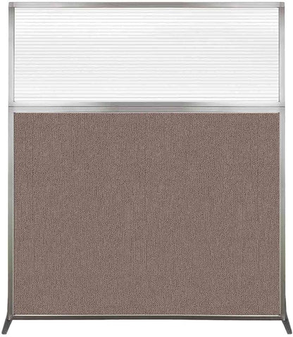 Versare Hush Screen Portable Room Divider | Workstation Wall Divider | Freestanding Privacy Hush Panels | Clear Fluted Windows | Fabric Office Divider Screen | Great for Room Separation