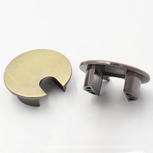 TuTuYa 4PCS Desk Grommet, Bronze Desk Grommet 1-3/8 Inch(35mm) Desk Cable Grommet Desk Cable Hole Covers with Hole Saw, Ideal Solution for Office and Home Table Cable (Bronze,1-3/8 Inch)