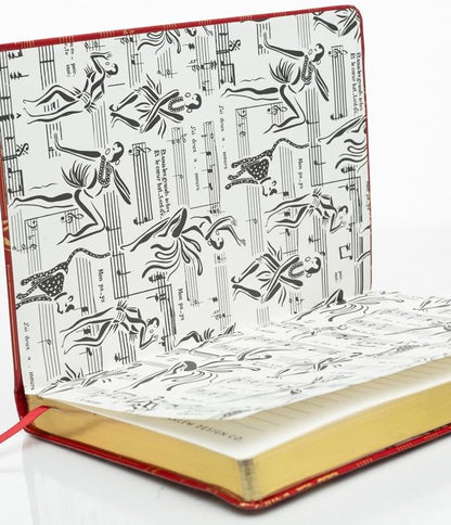 HARLEM CANDLE CO. – Ode to Josephine Luxury Journal, Red & Gold – 300 Lined Pages | Vegan Leather Cover, Gilded Edges, Ribbon Bookmark | Inspired by Josephine Baker (Red/Gold)