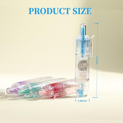 Refillable Correction Tape, 157 ft Total – 2 Pre-Filled Dispensers + 6 Snap-In Refills, School & Office, Blue+Green