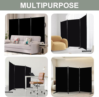 Room Divider 6FT Single Panel Privacy Screen, 102'' Wide Fabric Indoor Room Divider Wall Divider for Room Separation, Portable Room Partitions and Dividers Freestanding Temporary Wall Room Separators