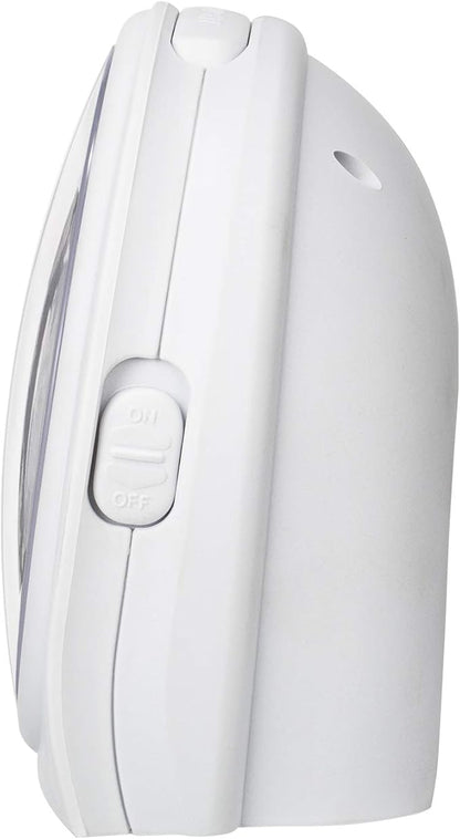 Tinload 5.5" Large Analog Alarm Clock Silent Non Ticking, Gentle Wake, Beep Sounds, Increasing Volume, Battery Operated Snooze and Manual Light, Easy Set,White(Best for Elder)