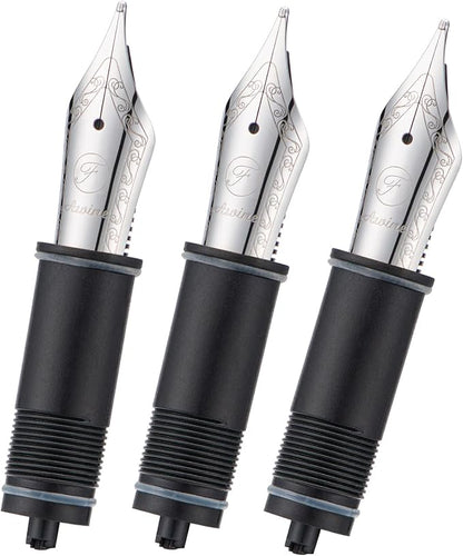 Asvine 3 PCS Fountain Pen Replaced Nibs, Silver #6 Fine Nib V169, P20, P30 and V126