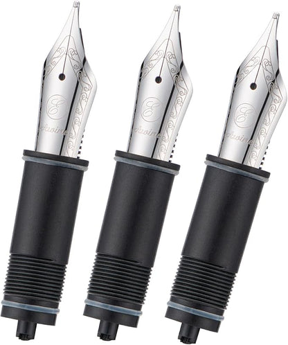 Asvine 3 PCS Fountain Pen Replaced Nibs, Silver #6 EF Nib V169, P20, P30 and V126