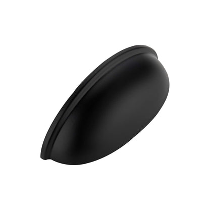 Matte Black Drawer Pulls Cabinet Cup Pulls 3 Inch 10 Pack | Kitchen Hardware, Cup Pull Shape, Cabinet Handles, Drawer Handles, Smooth Drawer Grip,For Dressers, Cupboards