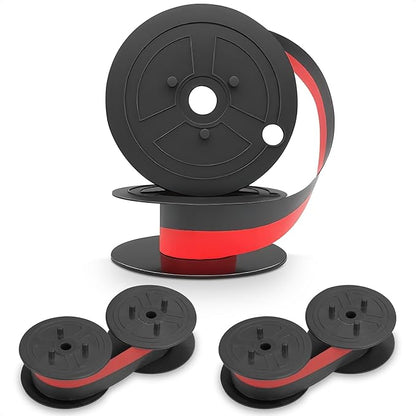 Canon MP11DX Calculator Ribbon Set of 3 – 18ft x 0.5in Sharp EL-1197PIII Calculator Ribbon Red/Black for Great Print Capacity and Brightness, Easy Setup – Suitable for Popular Models