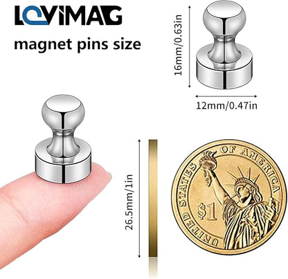 LOVIMAG Fridge Magnets 20Pcs Refrigerator Whiteboard Small Strong Magnet Classroom Kitchen Accessories Decorative Locker Set Decor Must Haves Office Calendar Refrigerador Magnetic Cute Crafts Silver