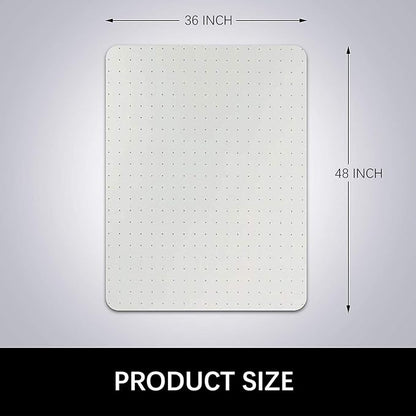 Kuyal Desk Chair Mat for Carpet, 36'' x 48'' Rectangle Transparent Mats for Chairs Good for Desks, Office and Home, Easy Glide, Protects Floors for Low and No Pile Carpeted Floors