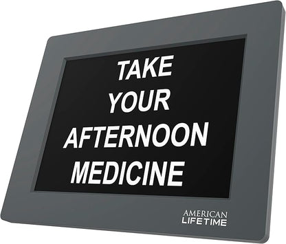 American Lifetime 【New 2024】 Dementia Clock Large Digital Clock for Seniors, Digital Clock Large Display with Custom Alarms, Clock with Day & Date for Elderly, Large Number Digital Clock Grey