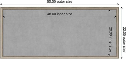Amanti Art Silver Framed Magnetic Board 22x50 Oversize Vision Board for use with Magnets, 100% Metal Sheet to Display Items as Office Decor or for Home Organization in mudroom, Kitchen or Kids Room
