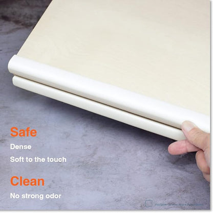 Roving Cove Slim-Fit Edge Protector for Baby Proofing (9ft Small Edge Only), Soft Rubber Foam Furniture Edge Bumper Guard, Desk Edge Cushion, 3M Adhesive, Oyster White (Off White)