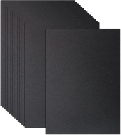 LIVHOLIC 100 Sheets Black Colored Card Stock Paper 92LB 250GSM A4 Thick Construction Paper Smooth Cardstock for DIY Crafts Scrapbooking
