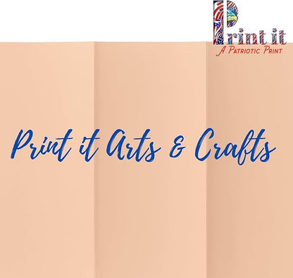 Printit Colors Multipurpose Paper, 20 lbs., 8.5" x 11", Peach, 500 Sheets/Ream – Premium Colored Copy Paper for Printing, School, and Office Use