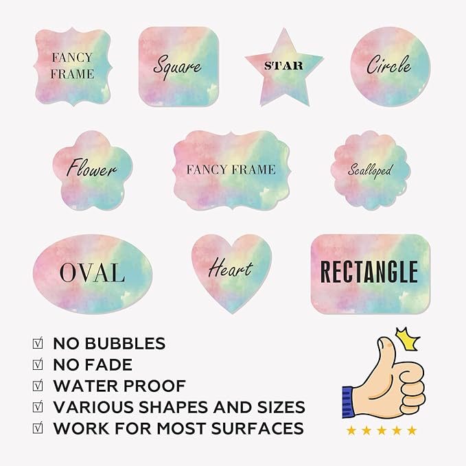 Custom Stickers Personalized Labels - Customized Stickers with Any Design Image Logo Text,Custom Stickers for Business Logo,Custom Thank You Label Stickers,100 Labels (Rectangle,2"x1")