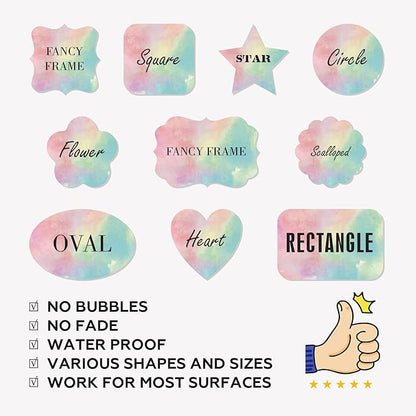 Custom Stickers Personalized Labels - Customized Stickers with Any Design Image Logo Text,Custom Stickers for Business Logo,Custom Thank You Label Stickers,100 Labels (Fancy Frame,4"x3")