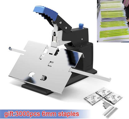 Heavy Duty Saddle Stapler, Desktop Stitch Stapler, Manual Riding Stitcher, Stapling Machine for Office School and Home