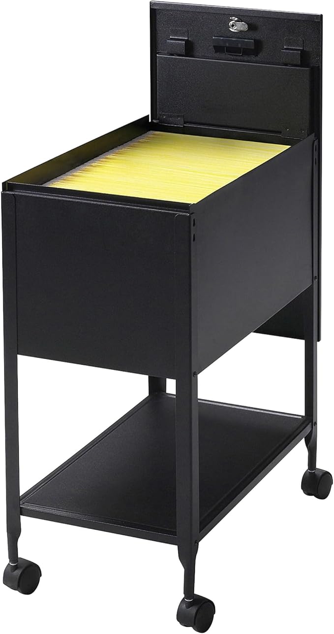Lorell Standard Lock Mobile File Black 28.35" x 16.54" x 6.50"