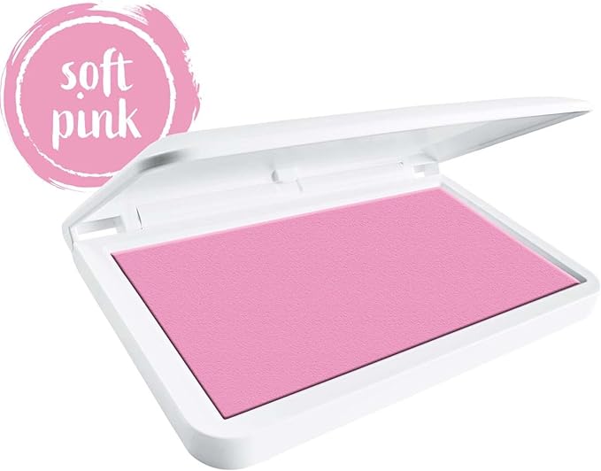 COLOP Make Series, Ink Stamp Pads, with Non-Toxic Premium Ink, Water-Based Acid-Free (Soft Pink, Make 1-1-15/16" x 3-1/2")